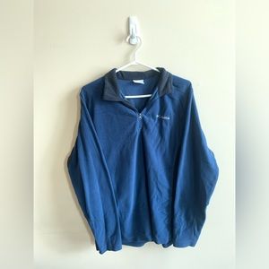 Blue Columbia Quarter Zip Fleece Sweater